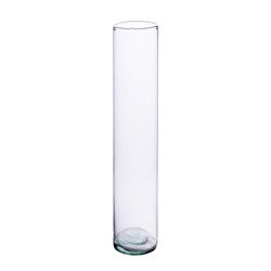 Szklany wazon cylinder H:30cm D:6cm