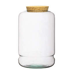 Szklany wazon W-588+korek H:26 cm D:17 cm