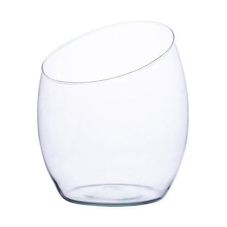 Szklany wazon W-432A skos, ścięty H:25cm D:20cm