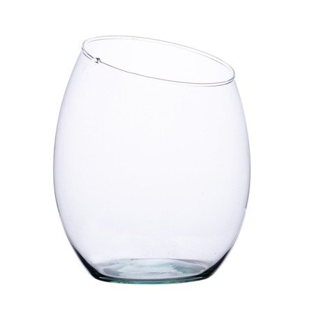 Szklany wazon W-432B skos ścięty H:32cm D:25,6cm